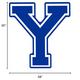 Royal Blue Collegiate Letter (Y) Corrugated Plastic Yard Sign, 30in
